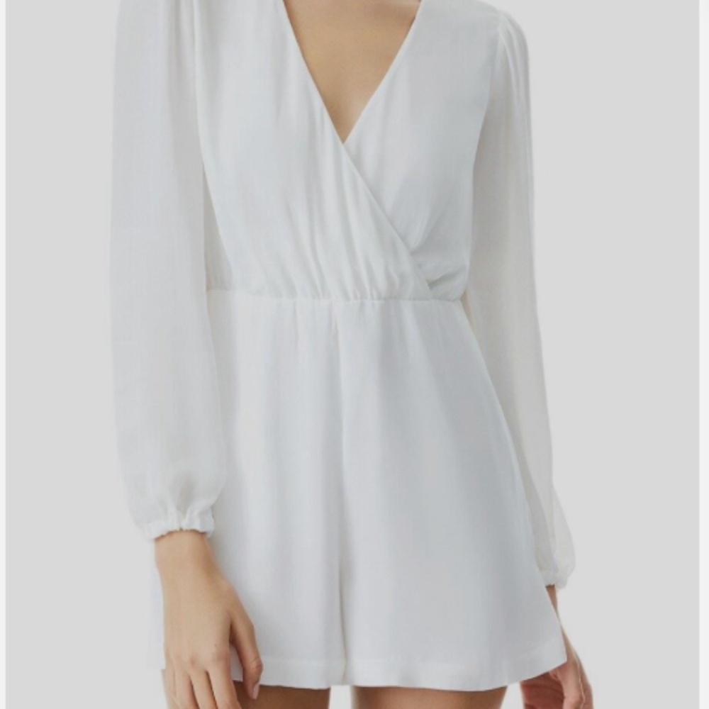 Alice + Olivia Silk Long Sleeve Romper
